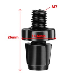 GisWell Pack of 2 Bicycle Brake Cable Adjustment Screw, M7 Adjustment Screws, Bicycle Brake Holder Screw, Aluminium Alloy Adjustment Screws for Bicycle Brake (Black)