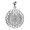 Kiss of Leather Sri Yantra Pendant 925 Sterling Silver No.