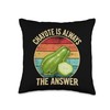 Chayote Is Always the Answer Vegetable Humor Throw Pillow