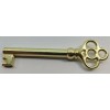 Furniture Knowledge Polished BRASS KEY skeleton vintage retro door drawer