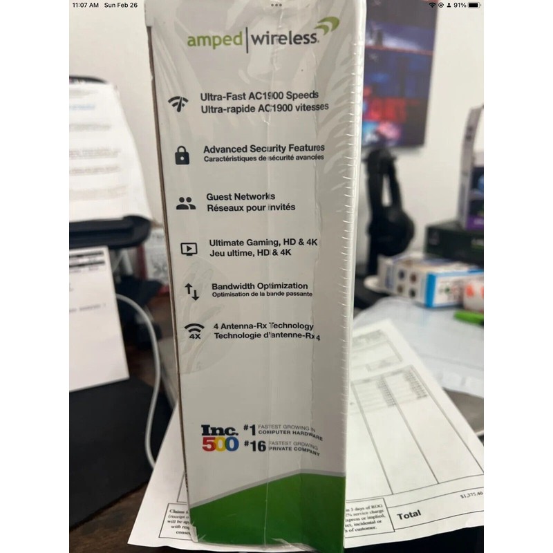 NEW!!Amped Wireless B1900RT-CA AC1900 Dual-Band Wi-Fi Router