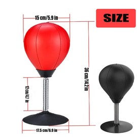 Desktop Punching Bag,1 Piece Anger Bag Heavy Duty Stress Relief Boxing Bag Funny Office White Elephant Gifts for Boss or Coworker (Black)