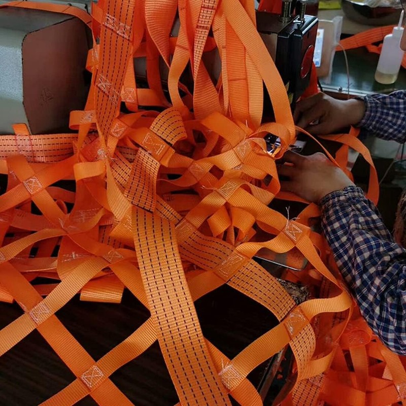 Flat Nylon Sling Hoisting Net, Loading and Unloading Heavy Objects