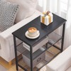 HOOBRO End Table, 3-Tier Narrow Side Table, Nightstand with 2