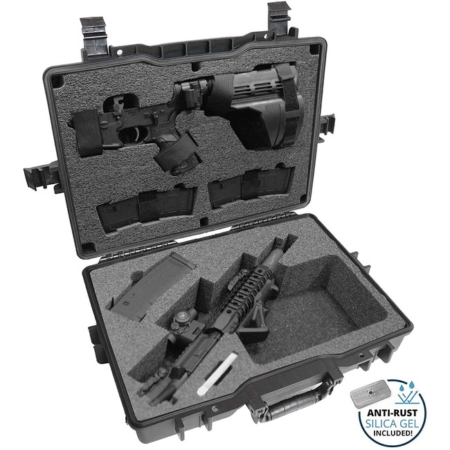 Case Club Compact AR-15 Pre-Cut Waterproof Case with Silica Gel to Help Prevent Gun Rust (Gen 2)
