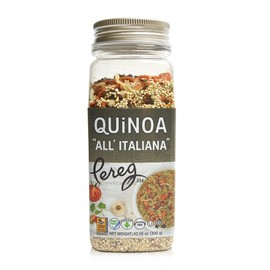 Pereg Quinoa All Italiana - Canister (10.58 Oz x 6 Pack), Rich in Protein, Fibre & Iron, Rice & Pasta Alternative, Quinoa Superfood Grain, Gluten-Free, Vegan, Non-GMO, Flavored with Veggies & Herbs