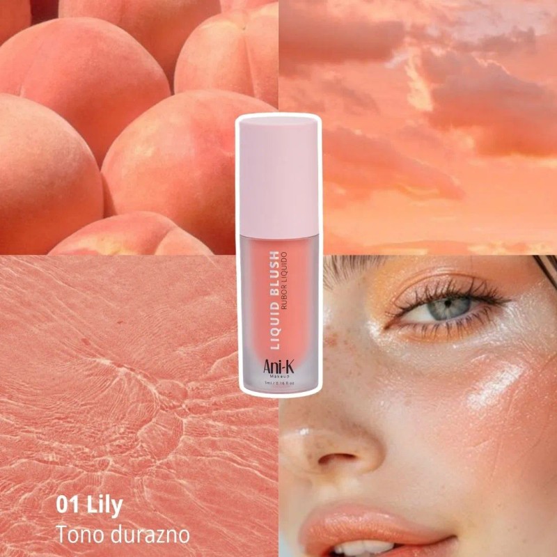 Blush Líquido Bonita Ani-k Maquillaje Rubor Rostro Labios
