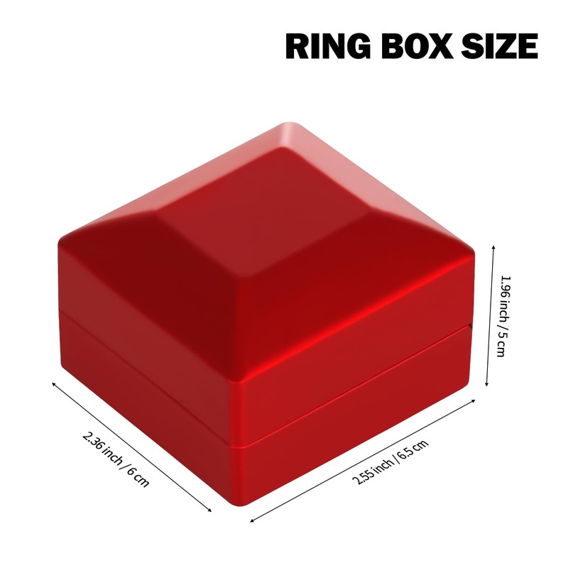 LED Ring Earring Box for Proposal, Wedding, Engagement， Luxury Jewelry