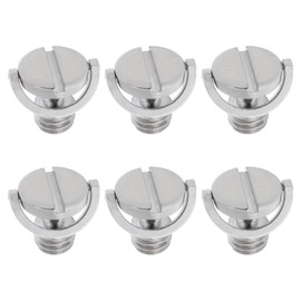 Be In Your Mind 6 Pieces 3/8 Inch Camera Mounting Screw D-Ring Male Thread Mounting Screw for Quick Release Plate Camera Tripod 19.4 x 16.2 mm Silver