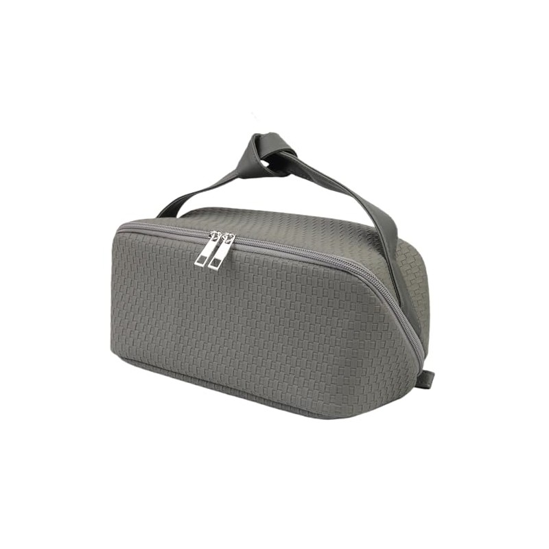 hhhouu Large PU Leather Makeup Bag with Handle, Travel Cosmetic