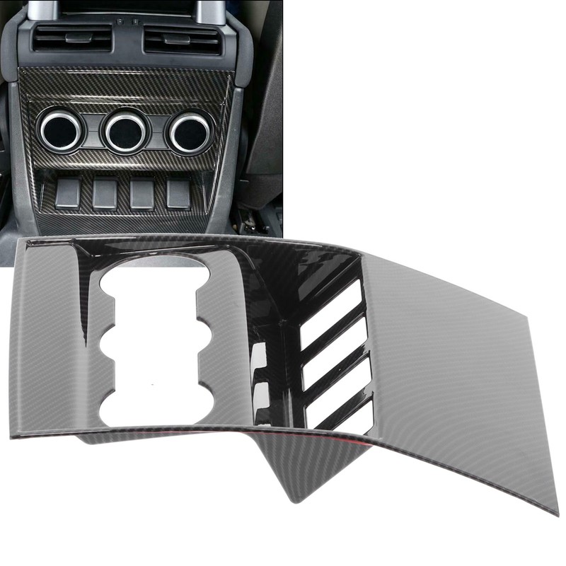 Armrest Box Rear Air Vent Trim Anti Kick Cover Carbon