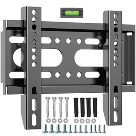 ASMXQY TV Wall Mounting, Thin, Compatible with 14-42 Inches, Fixed Type, Load Capacity 55.1 lbs (25 kg), For LCD LED, LCD TV Monitors, Universal TV Wall Mounting, VESA 7.9 x 7.9 inches (200 x 200 mm),