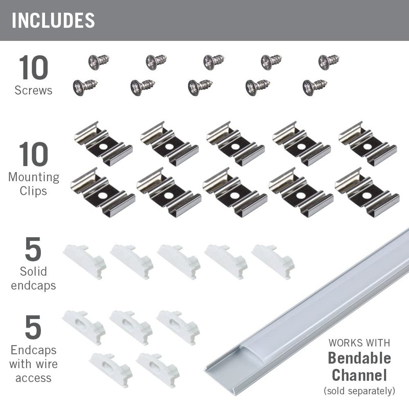 Armacost Lighting Bendable LED Tape Light Accessory Pack - White,
