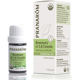 Pranarom - Rosemary Cineole Essential Oil (5ml) - 100% Pure Natural Therapeutic Grade Essential Oil for Diffusing and Hair Health | USDA and ECOCERT Certified Organic