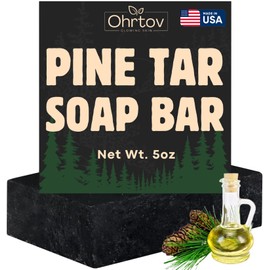Pine Tar Soap – Natural Pine Tar Soap Bar for Men – Cleansing Bar for Acne, Eczema, Psoriasis & Itch Relief – Face & Body Wash with Activated Charcoal & Colloidal Oatmeal – Men’s Wash Made in the USA