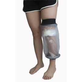 Waterproof Knee Cast Cover for Shower,Bath-Reusable Knee Waterproof Protector Keep Cast and Bandage Dry.-Adult Knee-40cm