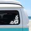 MAKTEM Hibiscus Car Sticker, Flowers Design Car Decals, White Flower