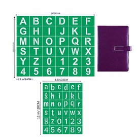 JAJADO Silk Screen Stencils Letters Stencils Numbers Chalk Paste Starter Kits 20 Pcs, Adhesive Screen Printing Stencils Mesh Transfers Chalk Paint for Craft Stencils Painting on Wood DIY T-Shirt Card