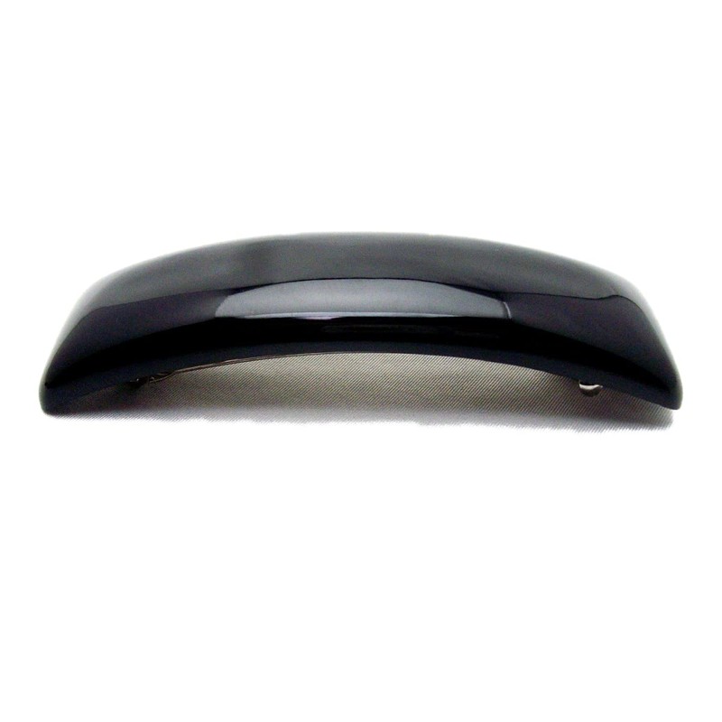 French Design Barrette Rectangular Oval 4 Inch (Black)