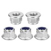 sourcing map M12x1.75mm Flange Nylon Insert Lock Nuts, 5Pcs 304