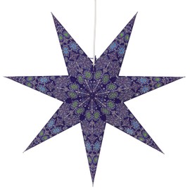 GURU SHOP Foldable Advent Luminous Paper Star, Christmas Star 60 cm - Nina Purple, Paper Stars 60 cm