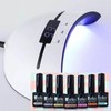 Gel Nail Dual Light Gel Lamp + Ellen Gel 5ea for both hands and feet (WB985D3) / 젤네일 듀얼라이트 젤램프 +엘렌젤5ea 손발겸용 (WB985D3)