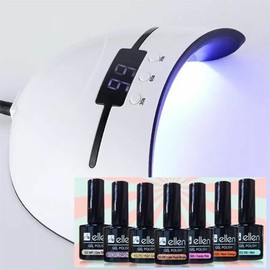 Gel Nail Dual Light Gel Lamp + Ellen Gel 5ea for both hands and feet (WB985D3) / 젤네일 듀얼라이트 젤램프 +엘렌젤5ea 손발겸용 (WB985D3)