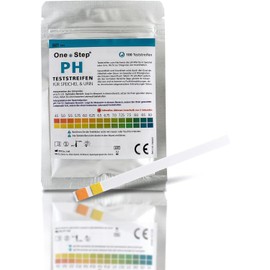 100 One+Step pH Test Strips for Urine and Saliva, pH Test for Determining pH Value