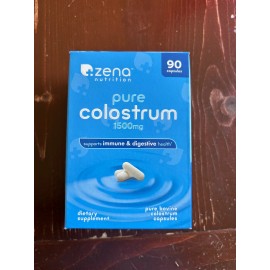 Zenanutrition Zena Nutrition Pure Colostrum, 1500 mg, 90 Capsules, EXP 12/26 - Immune Health