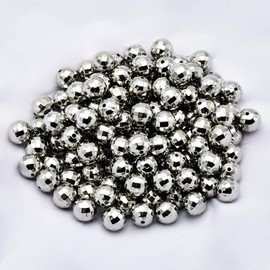 HOMICO 120pcs Disco Ball Beads for Jewelry Making Mini Disco Balls Round Beads Reflective Mirrorball Charms Sparkly Beads for Bracelet Necklace Earrings 70s 80s Costume Accessories