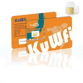 KuWFi Data Only Sim Card for 4G Outdoor Camera, 4G Sim Card Router, IP Camera, GPS Tracker, Contract, No Contract, for Wifi Routers, Tablets & Phones - Optimised Business Grade