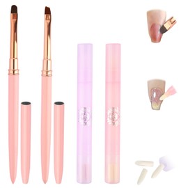 2 Pezzi Penna Correttore Smalto Unghie e 2 Pennelli Unghie Per La Pulizia Dello Smalto, Penna Correttore Per Smalto con 6 Punte di Ricambio, Nail Care Pen per La Rimozione Dello Smalto