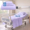 Lounsweer 3 Piece Hospital Bed Sheet Set, Purple Waterproof Bed