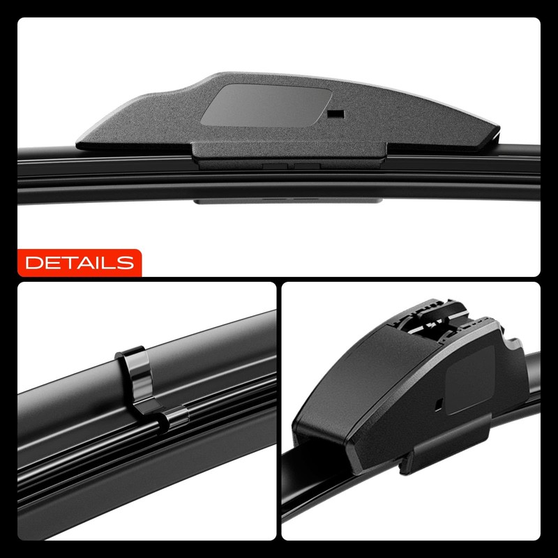 A-Premium Pack of 2 Windshield Wiper Blades with Wear Indicator