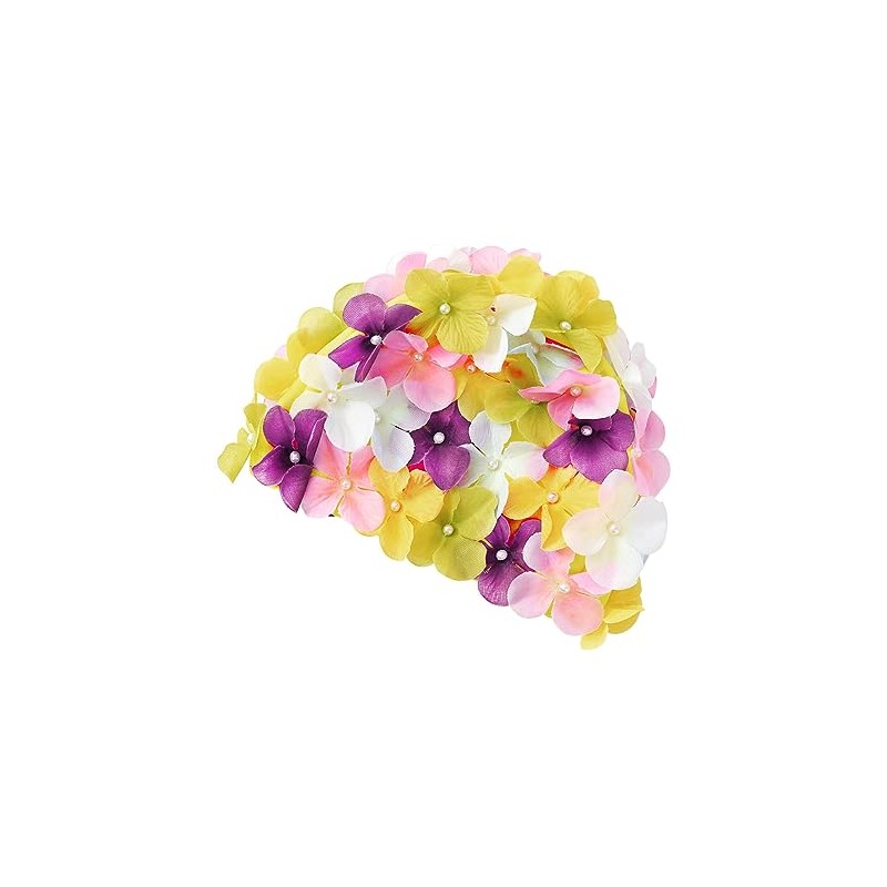 Floral Petal Ladies Bathing Swim Cap Women Retro Swim Hat