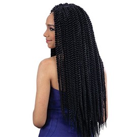 Milkyway Q Synthetic Hair Crochet Braids 2X Jumbo Senegal Twist 10" (2)