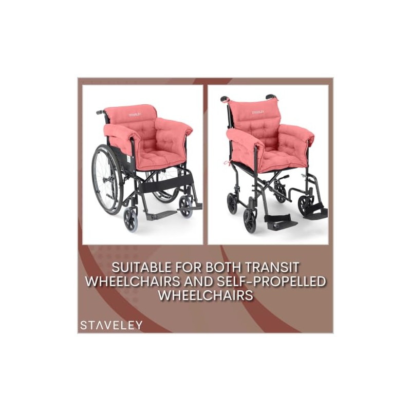 Staveley Wheelchair Full Cushion – Extra Thick Padded Seat Cushion,