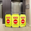 3 Panels Safety Barricade 5.8FT Foldable Security Sign Barrier Gate