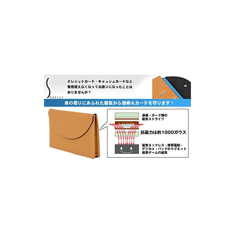 Shelly SY-MS013 Magnetically Shielded Bankbook Case/Wallet - blue -