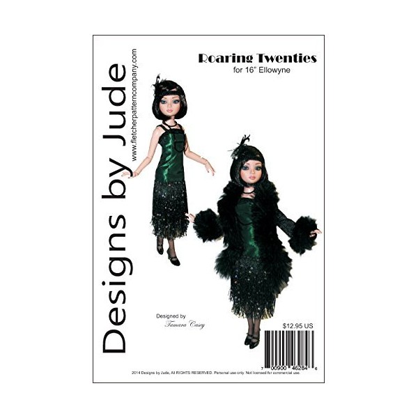 Designs by Jude Roaring Twenties Flapper Pattern for 16" Ellowyne
