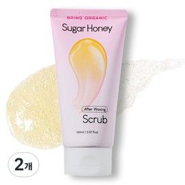 Bring Organic Sugar Honey Body Scrub After Waxing, 150ml, 2 pieces / 브링오가닉 슈가 허니 바디 스크럽 애프터 왁싱, 150ml, 2개