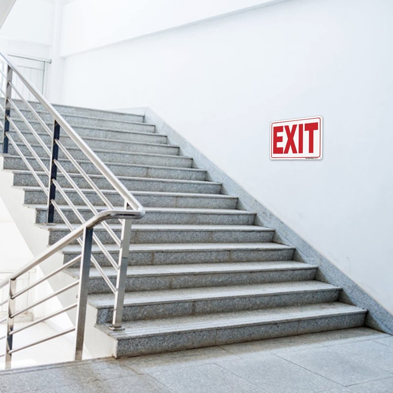 AUYKTE Exit Sign, 2 Pack 10x7 Inch, Rust Free .040