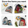 Pack of 10 Mesh Bag Beach Mesh Bag with Drawstring