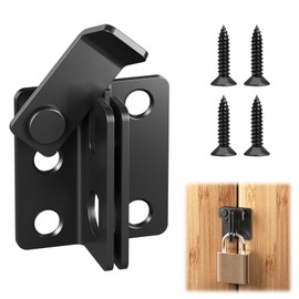 Door Bolt Stainless Steel Lockable Door Lock Small Bolt Lock 2 in 1 Bolt with Lock Hole Screw Window Latch Outside Door Lock Left Open Locking Lock for Windows, Doors, Fences