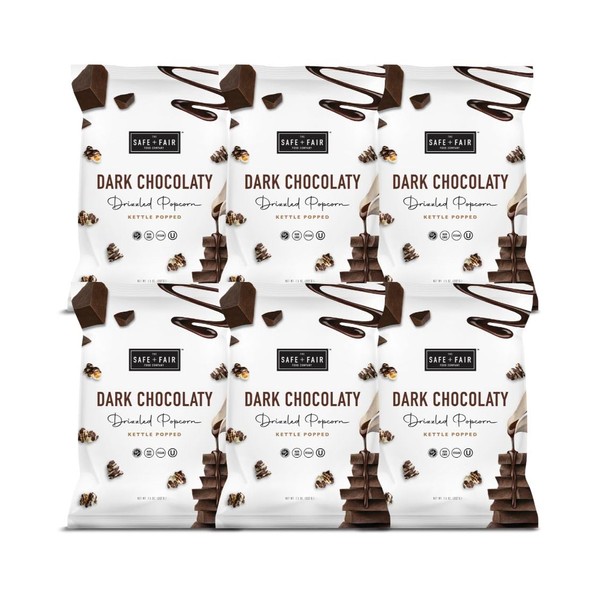 Safe + Fair Food Company Plant-Based Gourmet Chocolate Flavored Popcorn