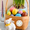 Jxuane 60 Pcs Easter Stickers, 2Inch Happy Easter Sticker Easter