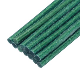 QUARKZMAN Mini Hot Glue Sticks for Hot Melt Glue Gun 0.27" x 4" Glitter Dark Green Pack of 12