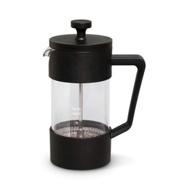 Teranuvo Glass French Press Coffee Maker - 350ML / 12 oz / 3 Cups, Heat Resistant Borosilicate Glass, 4 Filter Screens, Ergonomic Pouring Handle, Classy Design