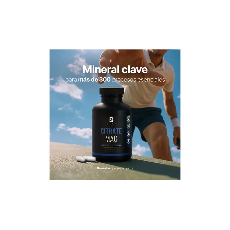 Citrato Magnesio 120 Cápsulas Magnesium Citrate Life Sabor