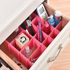 Multi-purpose length-adjustable drawer chest of drawers storage partition organizer type A Random delivery 5ea